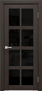 Товар Межкомнатная дверь Легенда К-8 тон Грей Остекление Лакобель черное